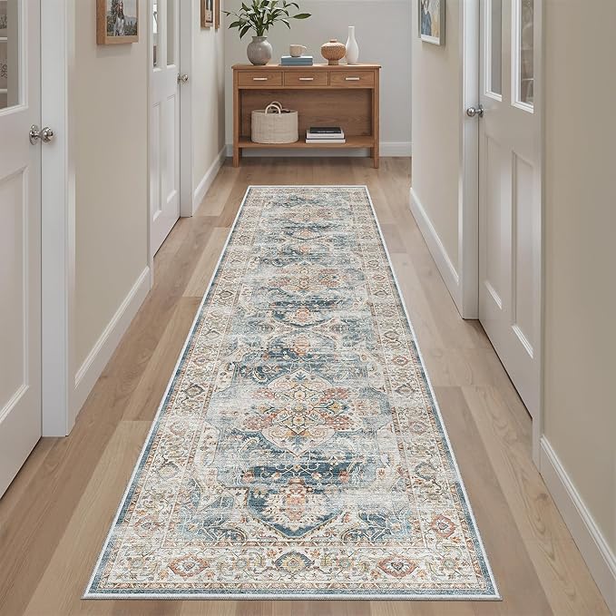 Madane Runner Rug 2x8, Washable Hallway Runner Rugs, Non-Slip Low-Pile Soft - Image 2