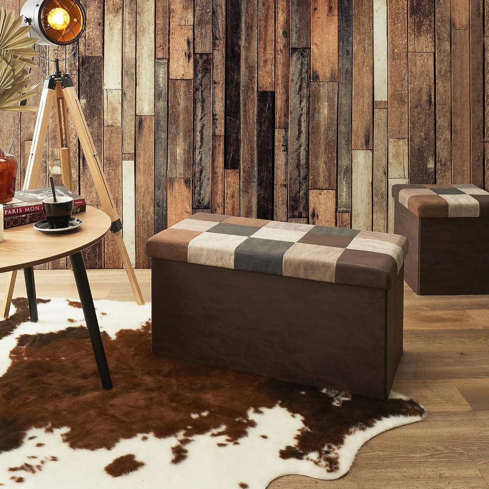 HOME DECO FACTORY, HD7666, Patchwork PU M2, Bistro Indus Furniture, Folding C...