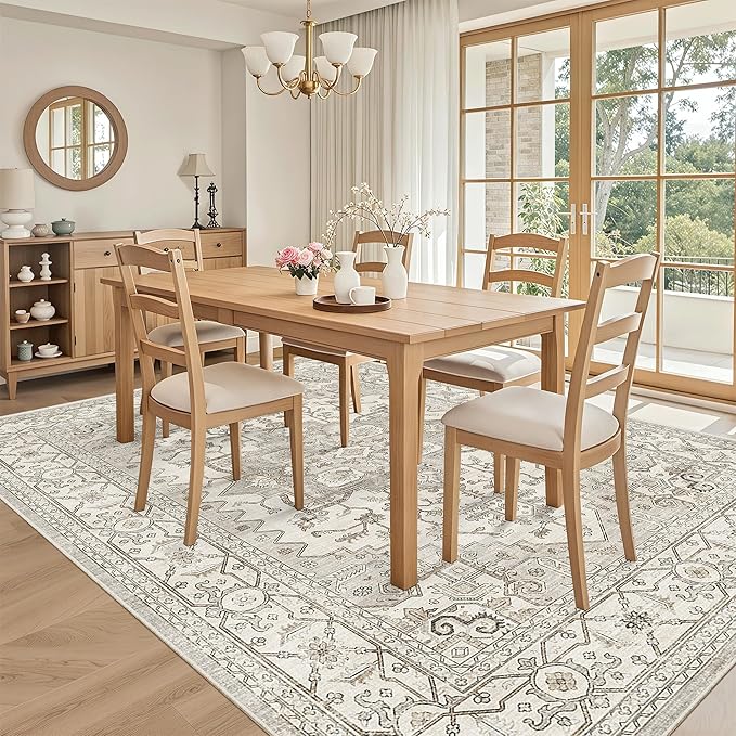 Madane 6x9 Area Rugs for Living Room, Stain Resistant Washable Rugs, Non-Slip - Image 4