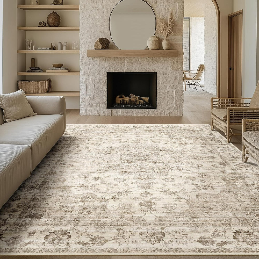 10x14 Beige Neutral Area Rug