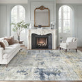 Abstract Rug 8x10 Large Living Room Rugs Neutral Modern Washable Area Rugs by Soalmost