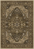 Area Rugs Round 8ft Washable Non-Slip, Floral Vintage Distress Print Pattern by RELEANY