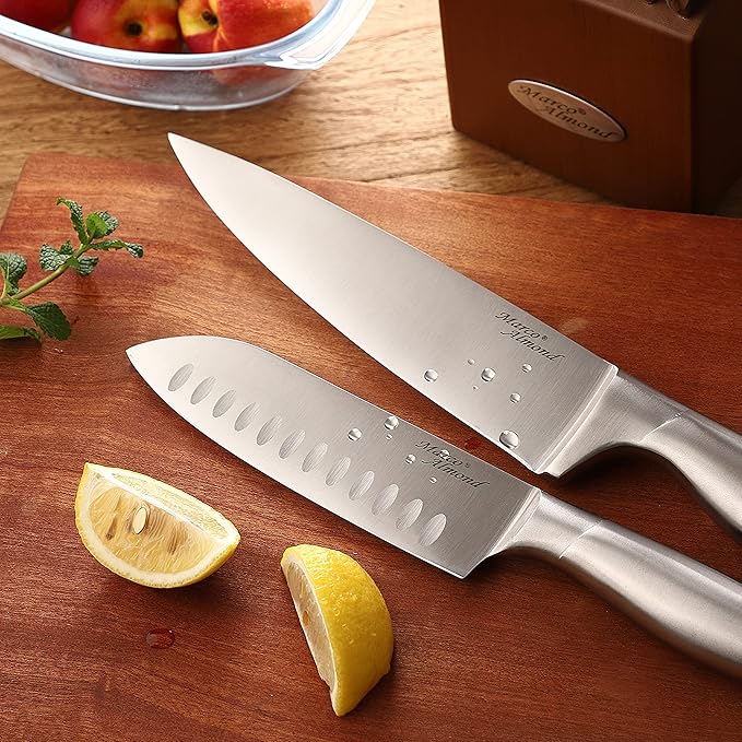 Marco Almond MA22 Knife Sets, 19 Pieces Stainless Steel Hollow Handle Kitchen - Image 6
