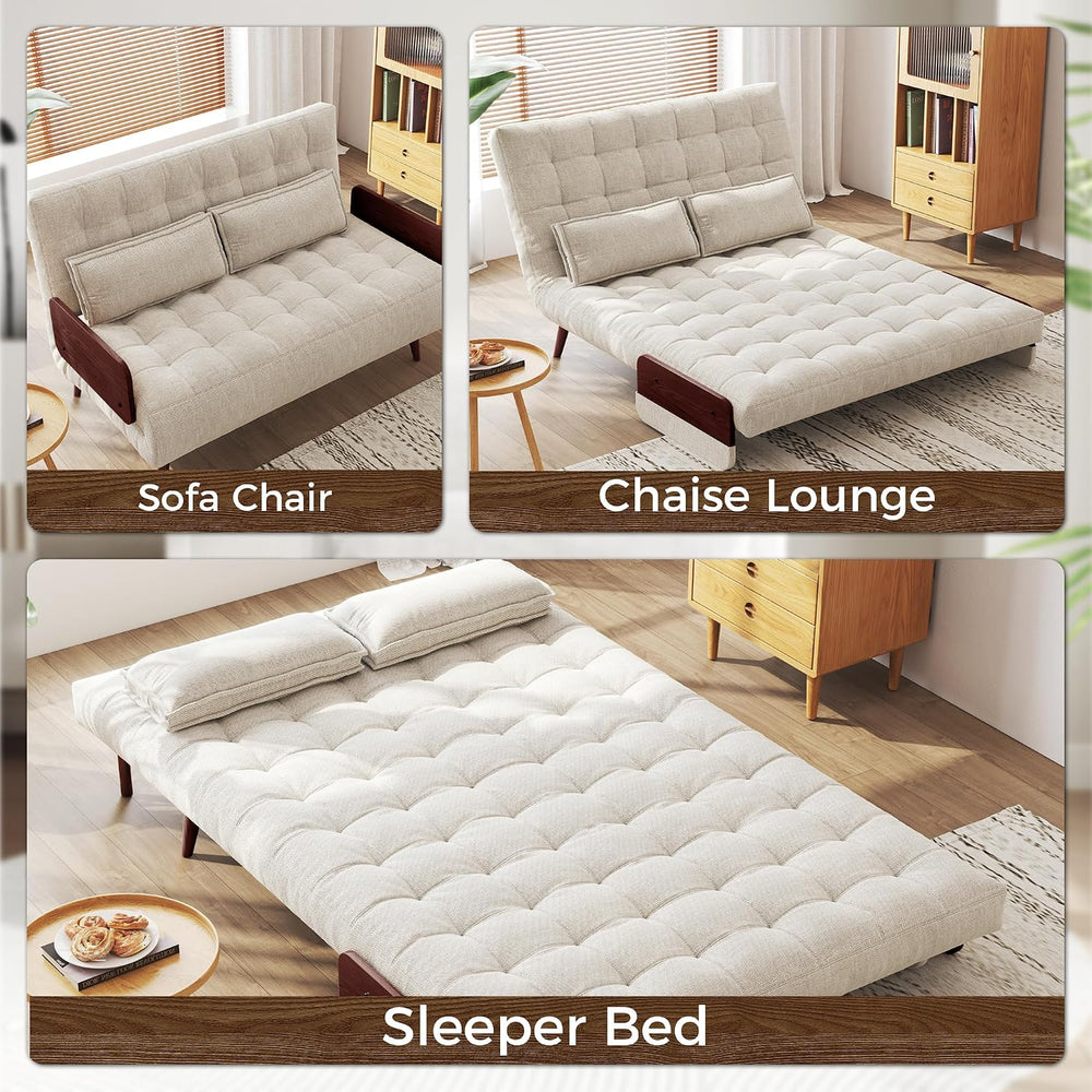 JASIWAY 3 in 1 Convertible Sleeper Chair, 45" Futon Sofa for Small Spaces