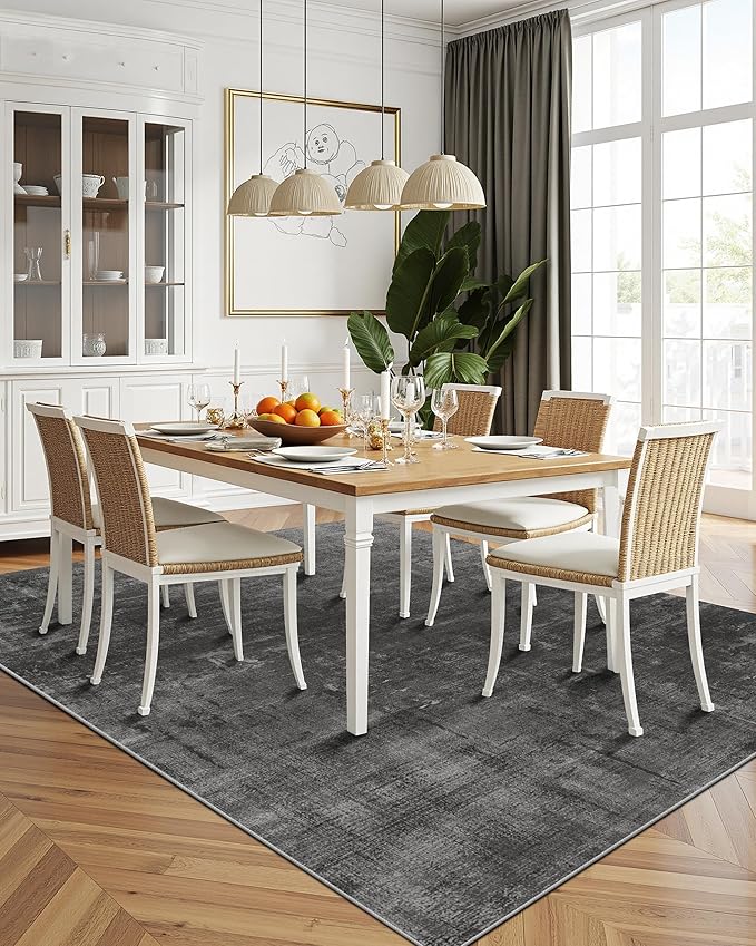 Latte&Fog 8x10 Area Rugs for Living Room, Large Modern Abstract Washable Rug - Image 5