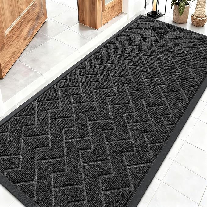 OLANLY Front Door Mat Indoor Outdoor Entrance, Waterproof All-Season, by OLANLY