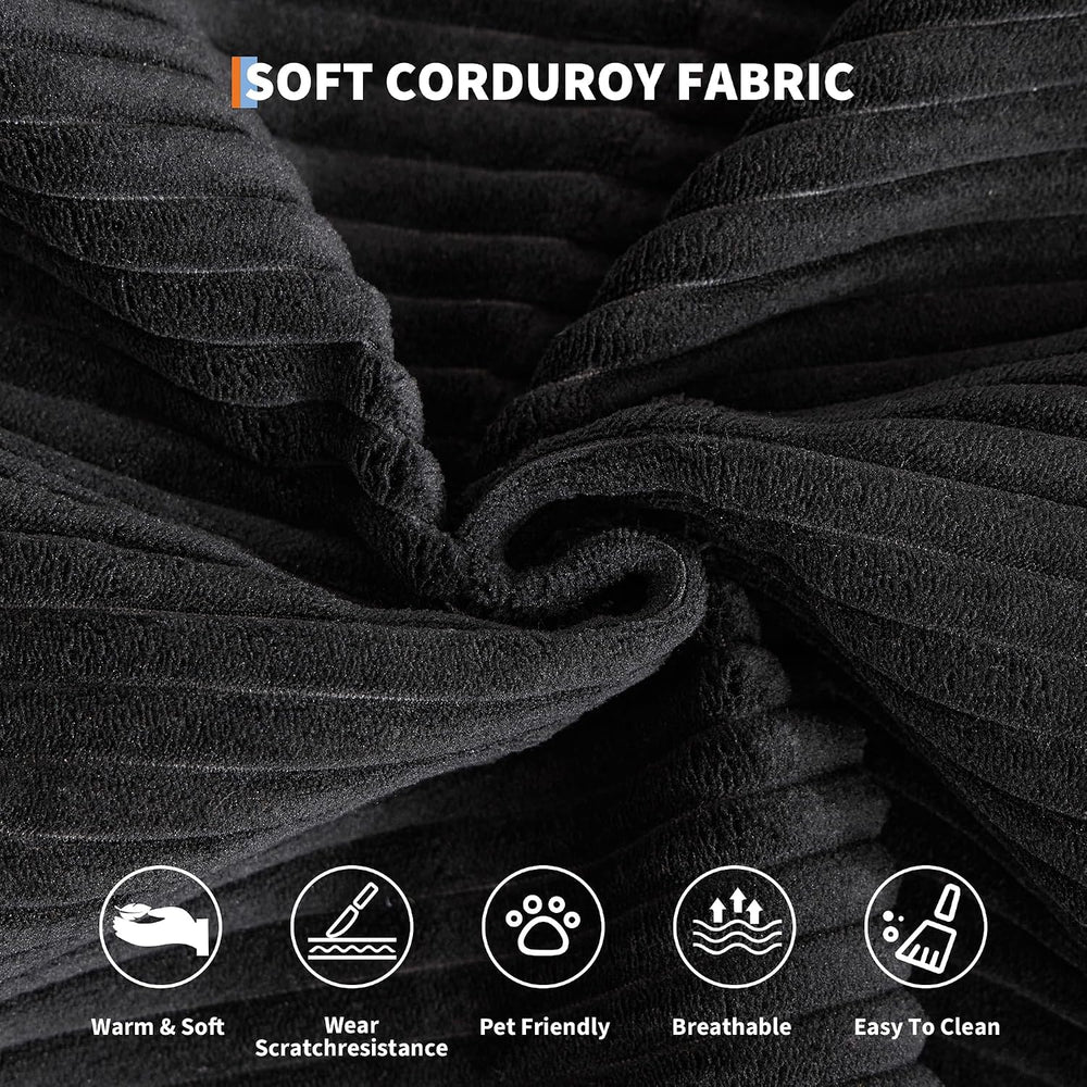 Garvee 5-in-1 Convertible Sofa Bed, 78.8" Modular Corduroy Sleeper with ...