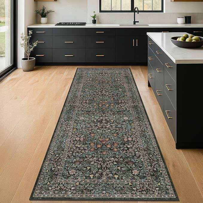 8ft Long Runners for Hallways Non Slip, Entryway Indoor, Washable Rubber - Image 3