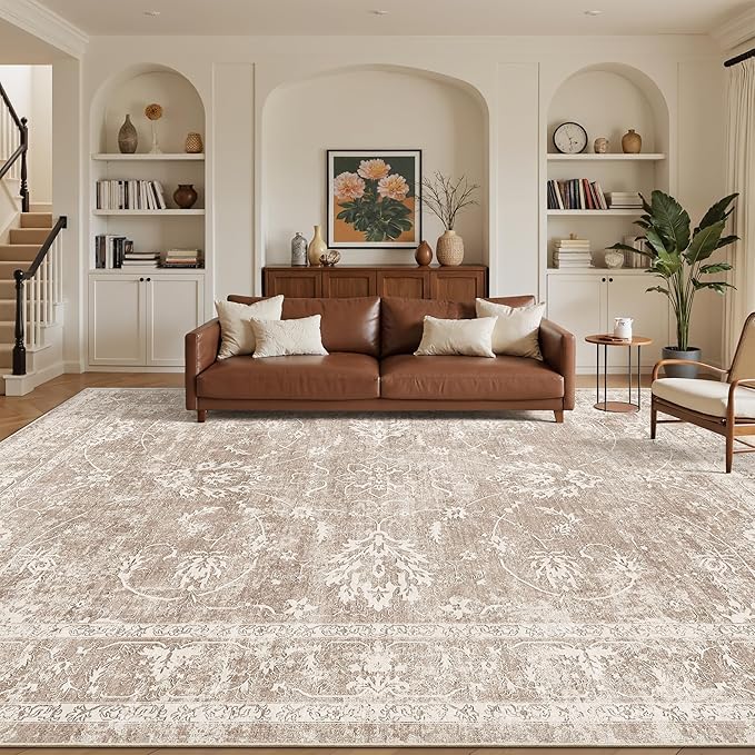 Madane 9x12 Area Rugs for Living Room, Machine Washable Rug by Madane