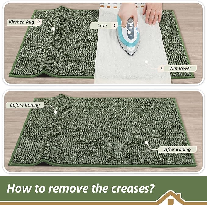 BEQHAUSE Kitchen Runner Rugs 24"x60", Non-Slip Kitchen Mats - Image 9