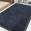 Smiry Front Door Mat Outside Entrance, Heavy Duty Sturdy Natural Rubber Doormat by Smiry
