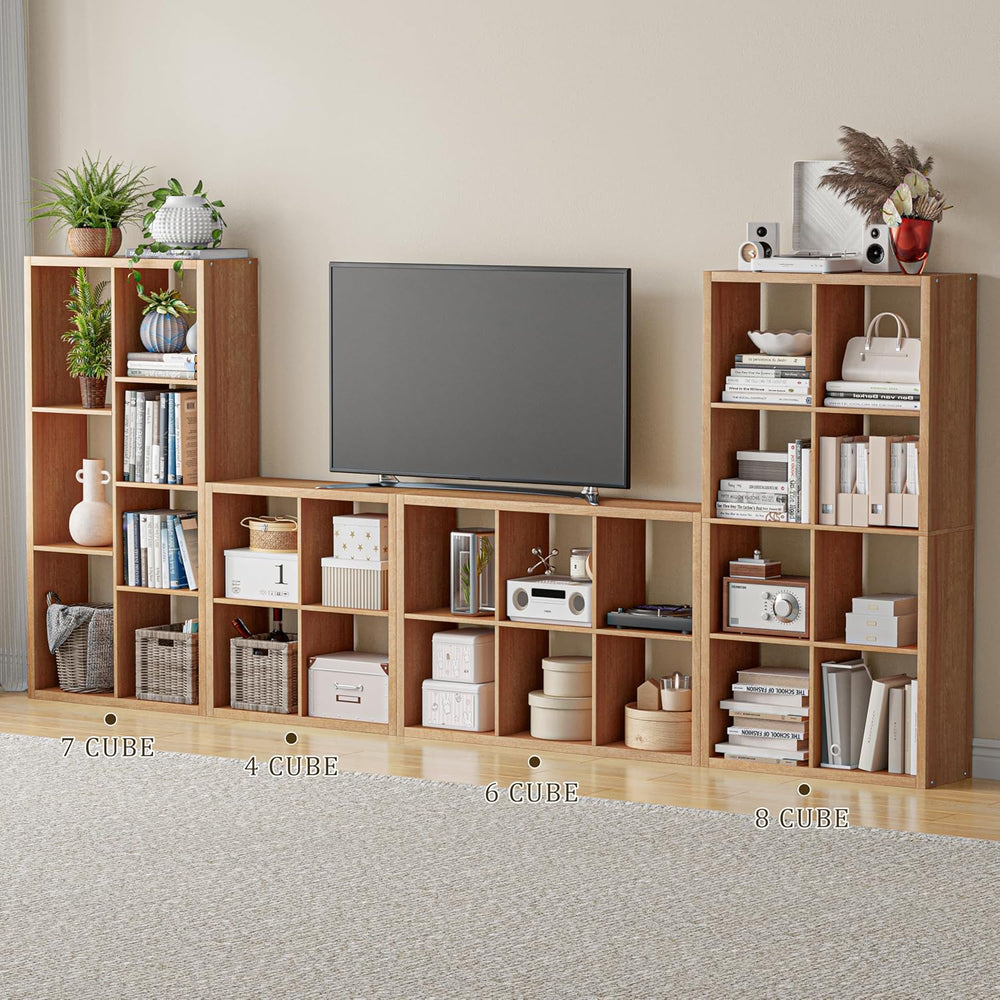 Cube Storage Organizer Bookcase, Decorative 11 inch Open Back Cubical Shelf w...