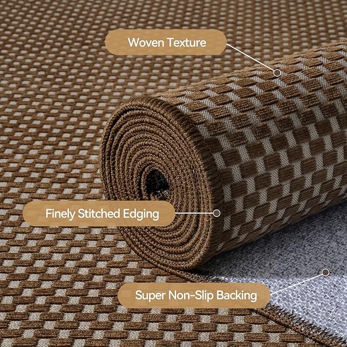 YDKGL 2x3 ft Indoor Door Mat Entryway Rug Non Slip Boho Woven Washable Small - Image 5