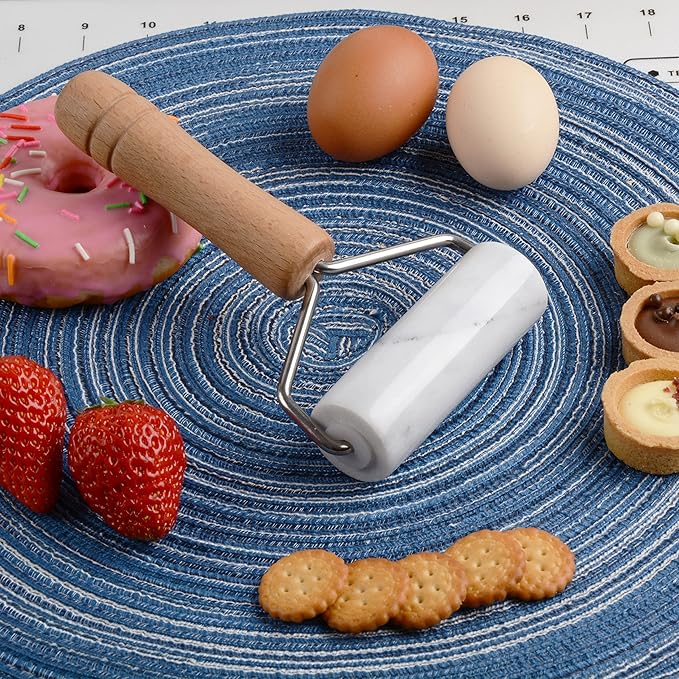Tianman Small Marble Rolling Pin Pizza Roller, Marble Dough Roller Non-Stick - Image 5