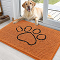 OLANLY Dog Door Mat for Muddy Paws 36x24, Paw Print Design, Absorbs Moisture by OLANLY