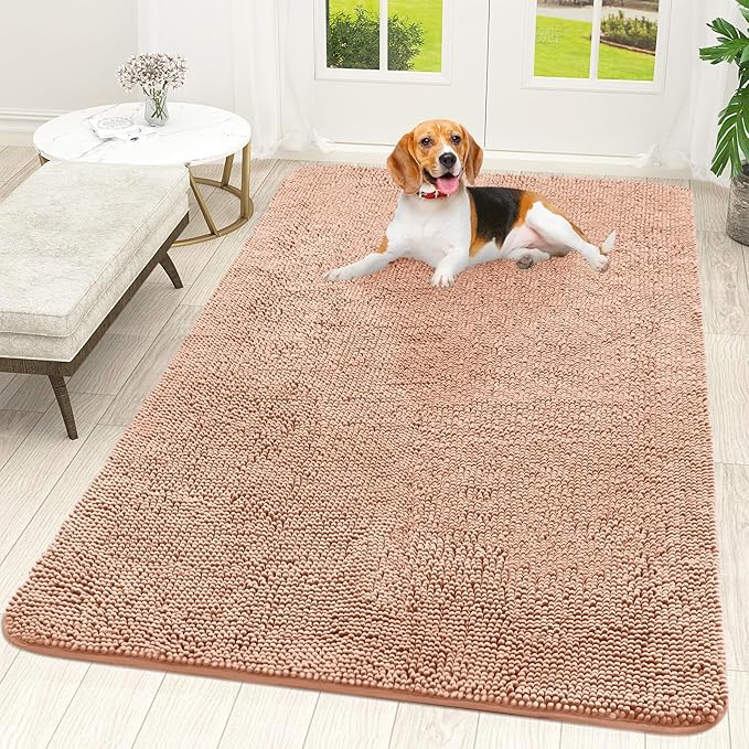 OLANLY Dog Door Mat for Muddy Paws 59x35, Absorbs Moisture and Dirt, Absorbent by OLANLY