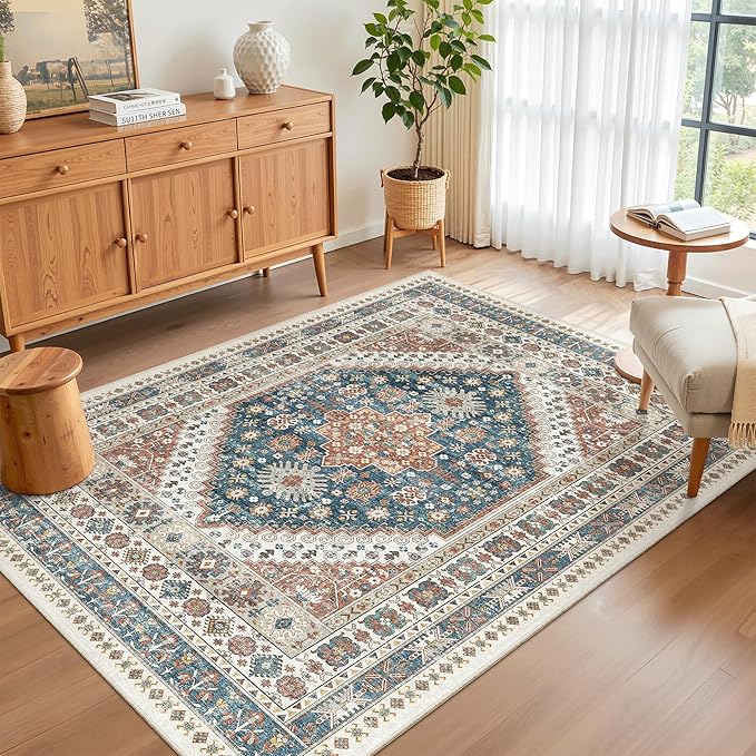 Madane Area Rug 3x5, Entryway Washable Vintage Runners Bedroom Non Slip Indoor - Image 3