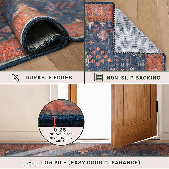 Hazo Haus Washable 2x4 Entry Rug Front Door Indoor, Farmhouse Small Area Rugs - Image 5