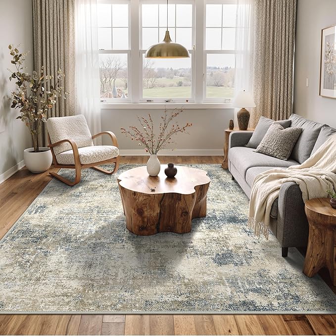Area Rugs 6x9 for Living Room Bedroom, Modern Abstract Machine Washable Rug - Image 2