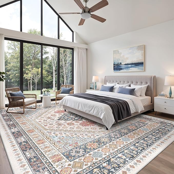 zesthome 10x14 Area Rugs for Living Room, Non-Slip Backing Washable Rugs - Image 9