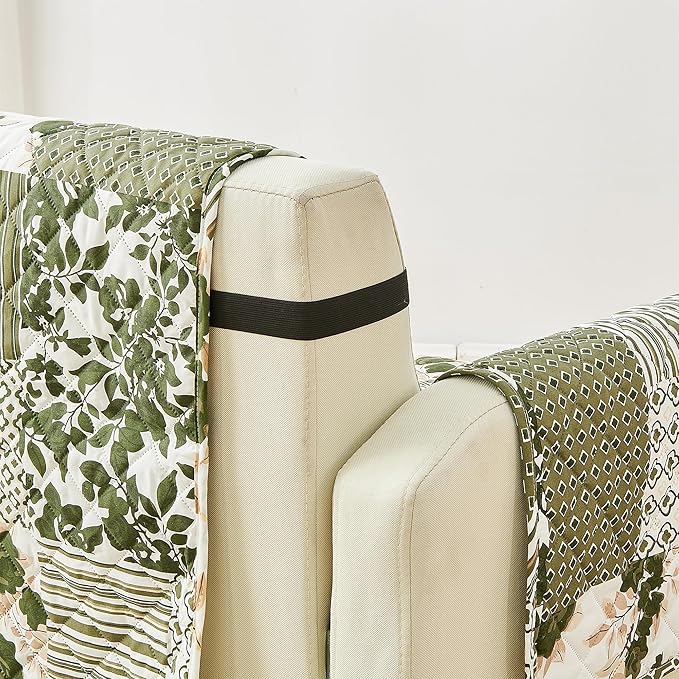Great Bay Home Reversible Patchwork Loveseat Cover - Image 4