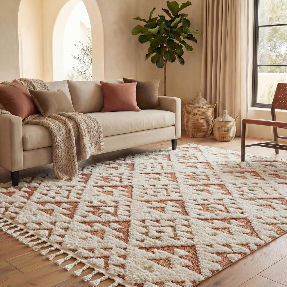 SAFAVIEH Moroccan Tassel Shag Collection Area Rug - 5'3" x 7'6&q...