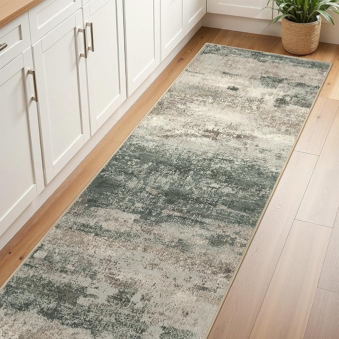 BEIMO Runner Rug for Hallway Kitchen, Soft Modern Abstract Throw Rugs, Low Pile by BEIMO