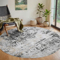 Round Rug 5ft Circle Rug Washable: Carpet Small Circular Area Rug by Aelenmu