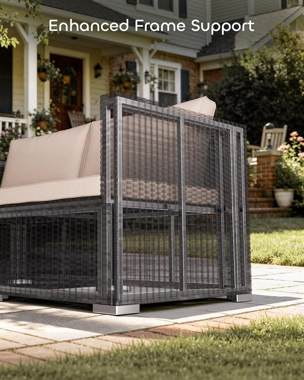 Skyfish Patio Furniture Set - Wide Armrests - All-Weather 5 Piece Outdoor Wic...