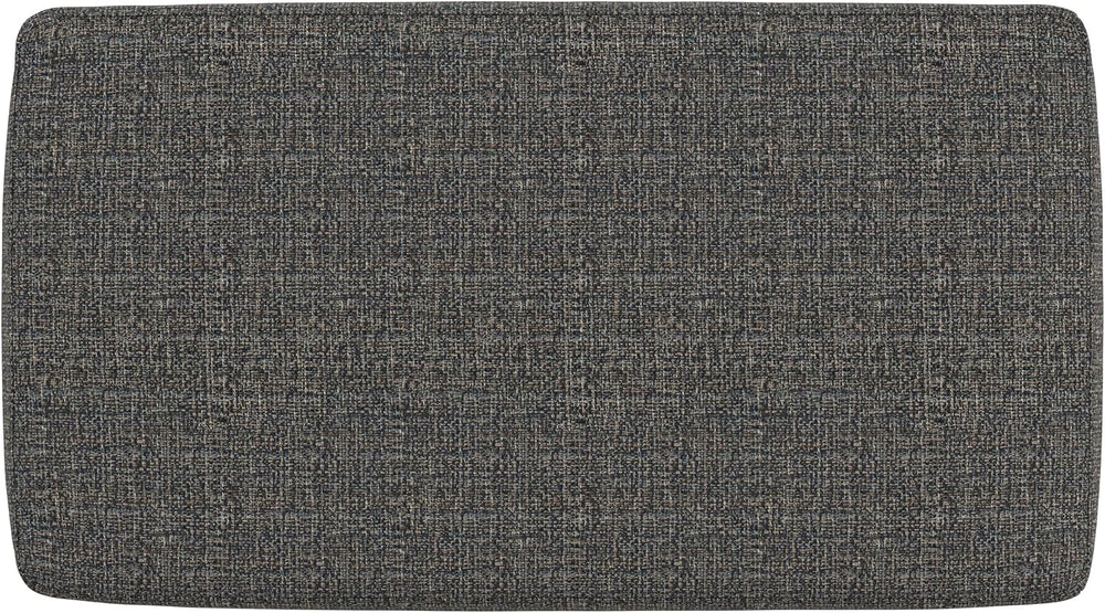 SIMPLIHOME Milltown 27" Wide Tweed Rectangle Ottoman in Ebony