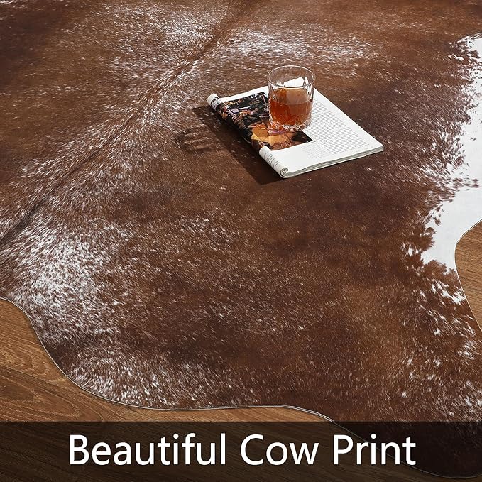 AROGAN 8×10 Feet Western Decor Faux Fur Cowhide Rug, Premium Animal Skin Cow - Image 6
