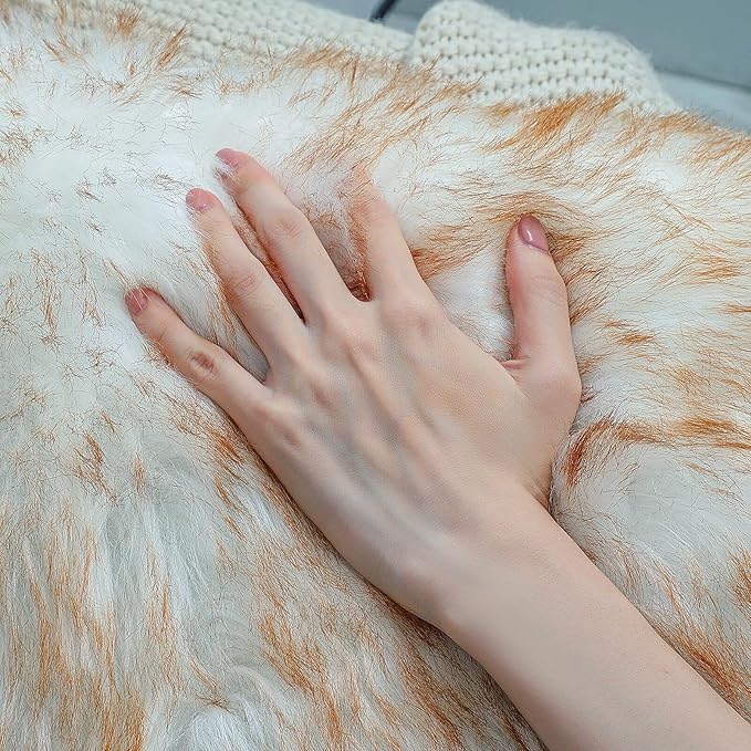 linmopm Faux Fur Rug Sheepskin Shag Fluffy Fuzzy 2x3 ft Small Rugs - Image 8
