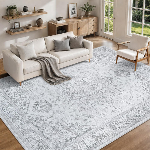 10x12 washable area rugs for living room grey shown in use