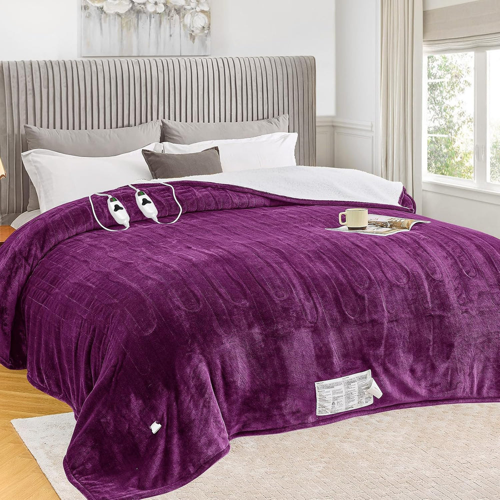 Heated Blanket Electric King Size 100"X90" Dual Control, Heating Bl...