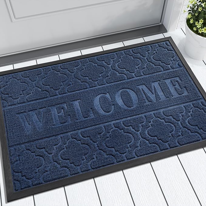 Yimobra Welcome Mat Outdoor Indoor, All-Season Waterproof Front Door Mat by Yimobra