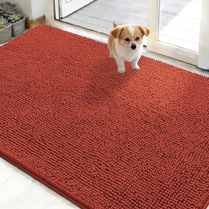 OLANLY Dog Door Mat for Muddy Paws 50x30, Absorbs Moisture and Dirt, Absorbent by OLANLY