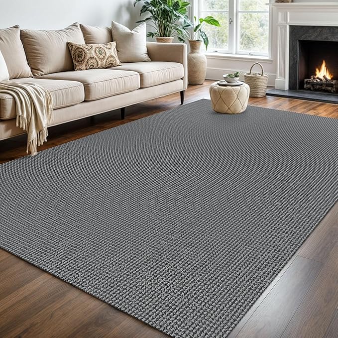 KOZYFLY Washable Area Rug 6x9 ft Rubber Backed Non Slip Rugs by KOZYFLY