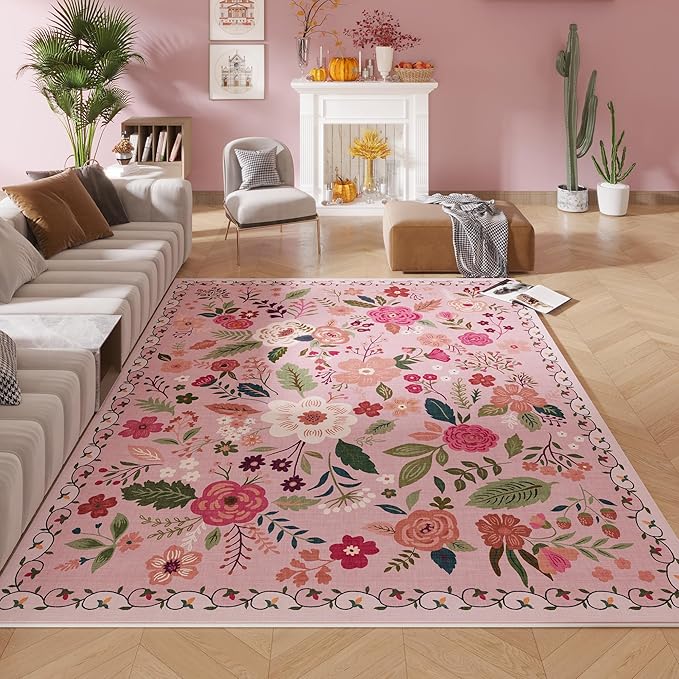 Rugcomf Area Rugs 8x10 Rug for Living Room Clearance Washable Boho Area Rug Non - Image 8