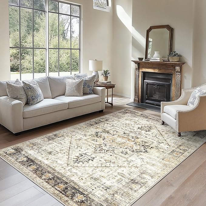 AMADA HOMEFURNISHING 6x9 Area Rugs, Vintage Rugs by AMADAHOMEFURNISHING