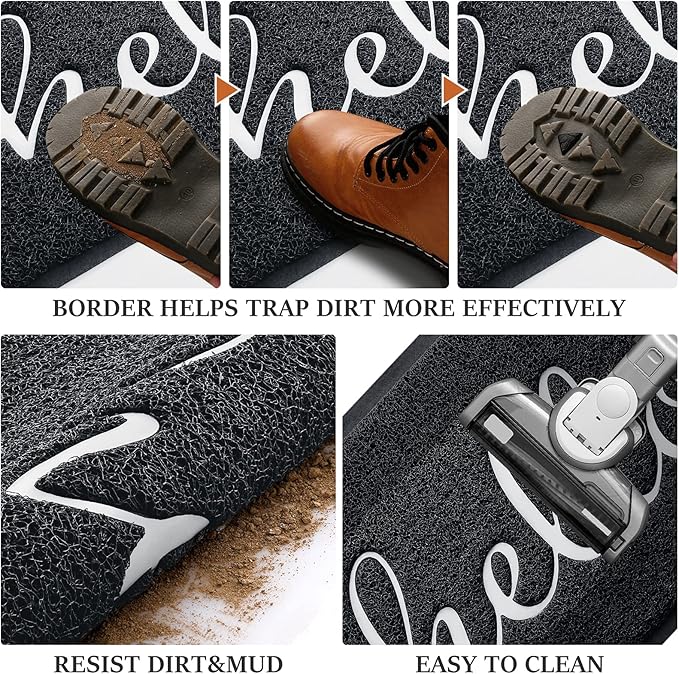 BeneathYourFeet Door Mat, Welcome Mat Low Profile Floor Mat Front Doormat - Image 6
