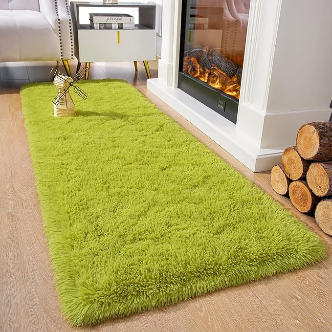 Chicrug Soft Runner Rug for Bedroom Living Room Plush Fluffy Rugs 2x6 Feet - Image 2