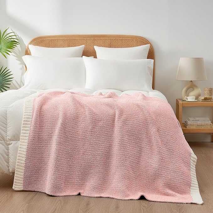 Snuggle Sac Heather Pink Throw Blanket - Image 7