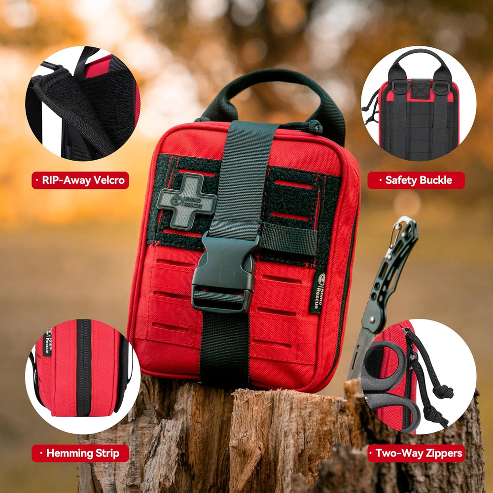 RHINO RESCUE Survival First Aid Kit for Hiking, Backpacking