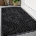Smiry Front Door Mat Outside Entrance, Heavy Duty Sturdy Natural Rubber Doormat by Smiry