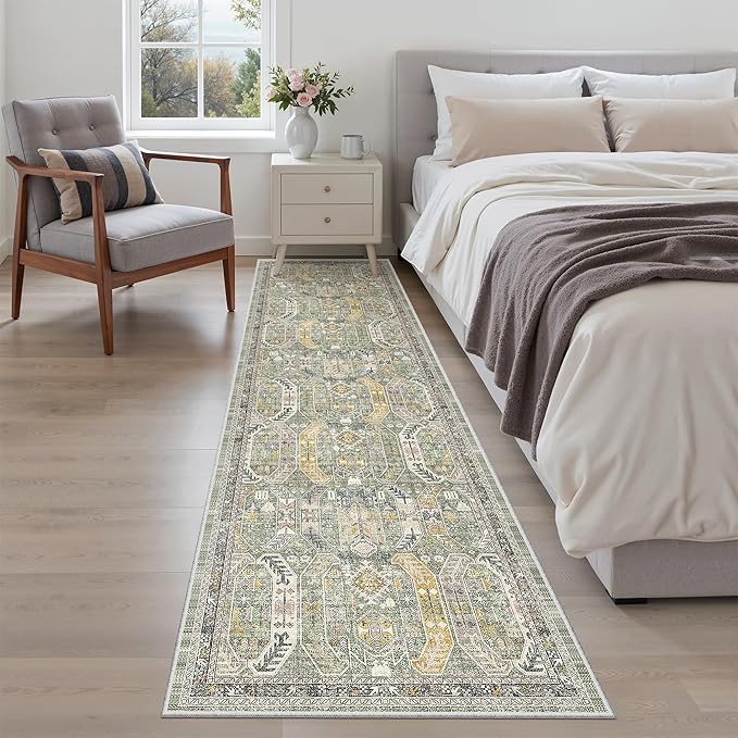 Madane Runner Rug 2x8, Washable Hallway Runner Rugs, Non-Slip Low-Pile Soft - Image 4