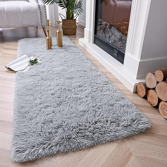 Chicrug Soft Runner Rugs for Bedroom Living Room Plush Fluffy Rug 2x6 Feet - Image 2