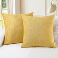CaliTime Throw Pillow Covers Decorative 22 X 22 Inches Pack of 2 Cozy Chenille by CaliTime