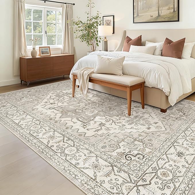 Madane 5x7 Area Rugs for Living Room, Stain Resistant Washable Rug, Non-Slip