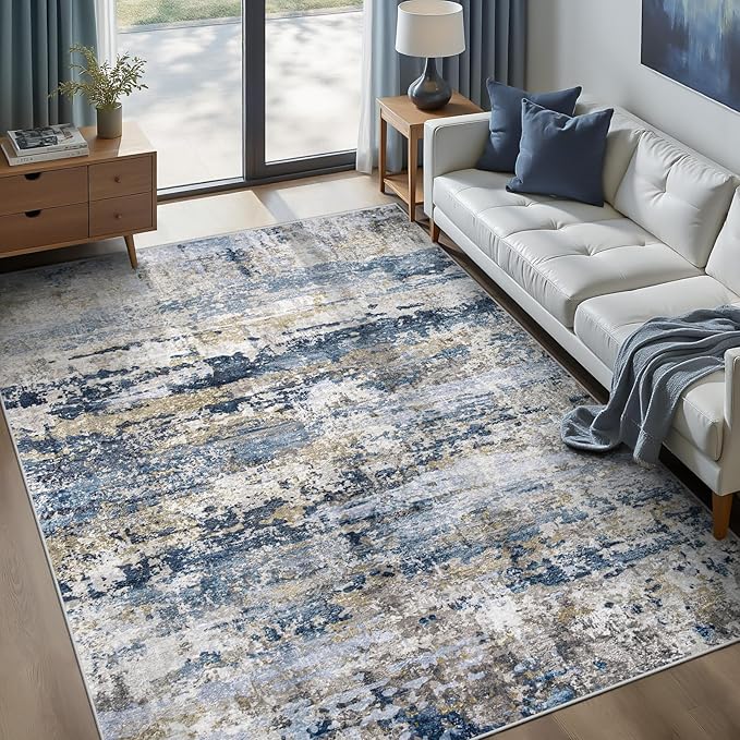 pmtsns Area Rugs 5x7 for Living Room: Washable Rug Modern Abstract Neutral Soft by pmtsns