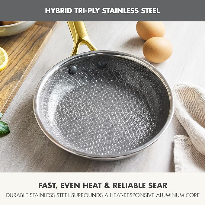 GreenPan Hybrid 8” Nonstick Stainless Steel Frying Pan Skillet, APEX Tri-Ply